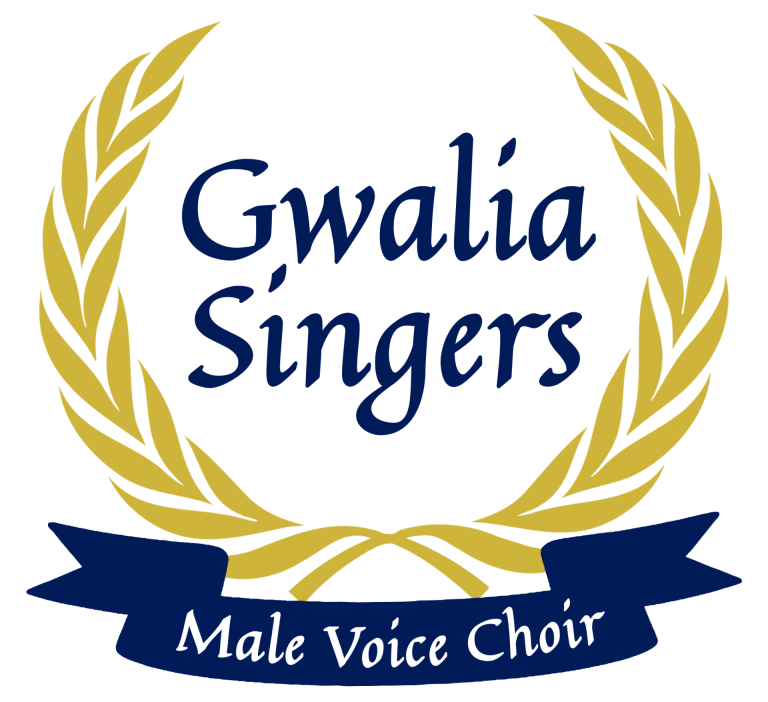 Gwalia Singers Logo, Banner, Blue Transparent